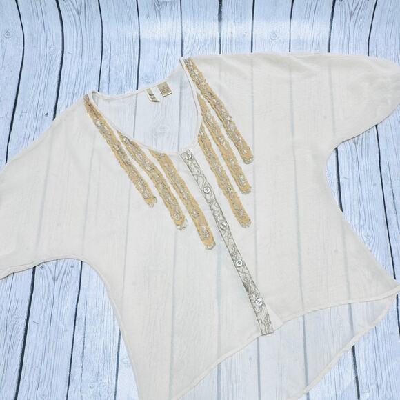 Women’s Buckle Brand Sheer Top Size Medium - Picture 1 of 3